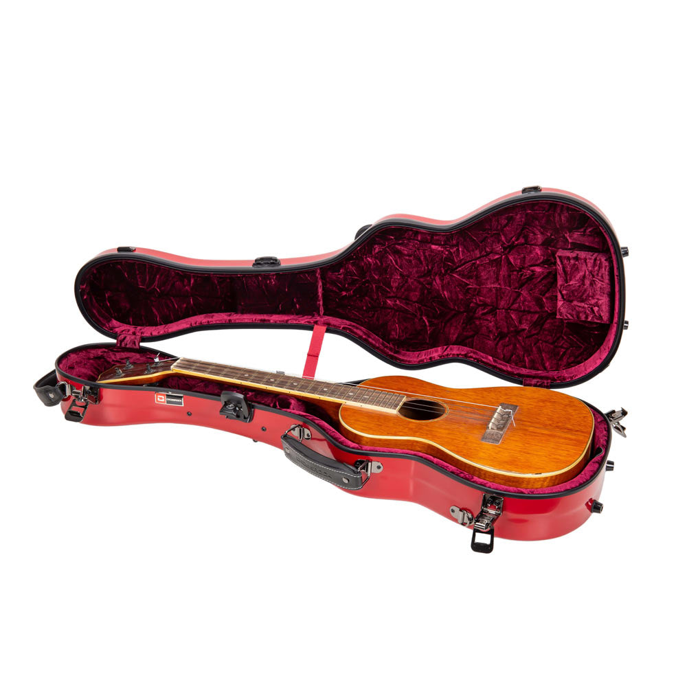 Crossrock CRF2030BU Fiberglass Baritone Ukulele Case - Red
