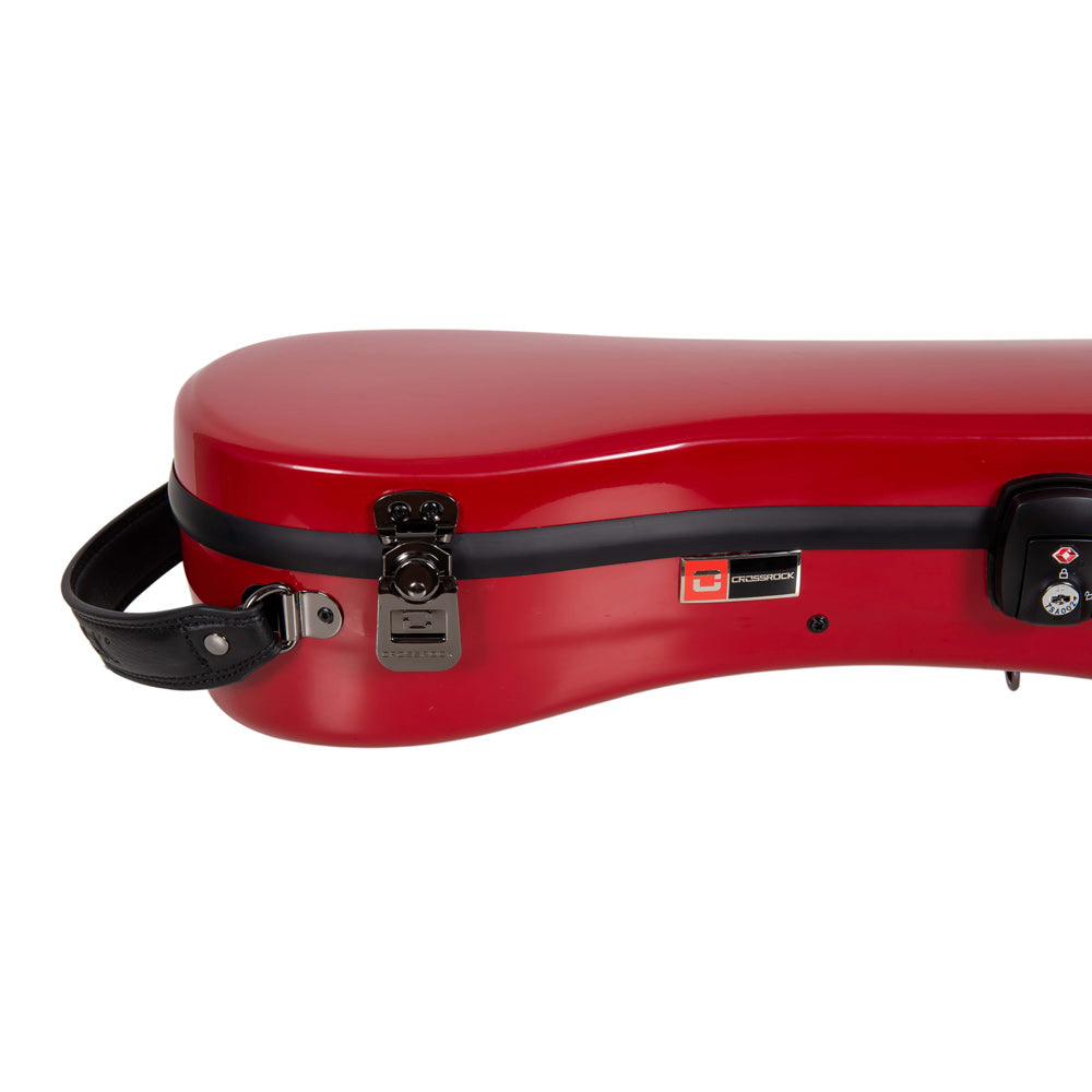 Crossrock CRF2030BU Fiberglass Baritone Ukulele Case - Red