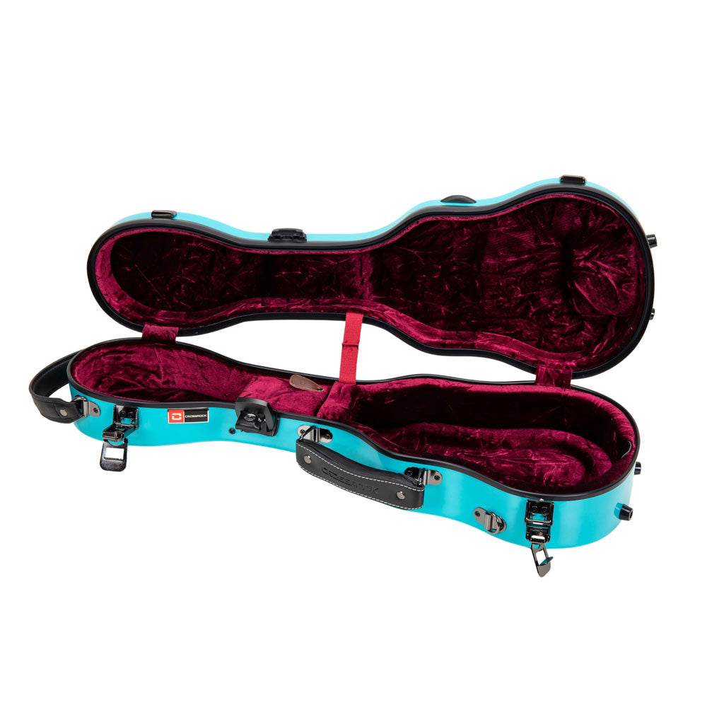 Crossrock CRF2030SU Fiberglass Soprano Ukulele Case - Mint-Blue