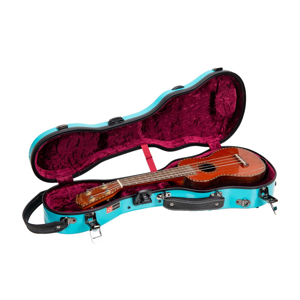 Crossrock CRF2030SU Fiberglass Soprano Ukulele Case - Mint-Blue