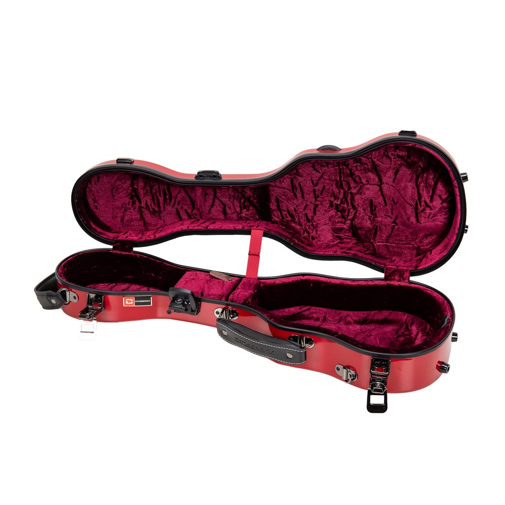 Crossrock CRF2030SU Fiberglass Soprano Ukulele Case - Red