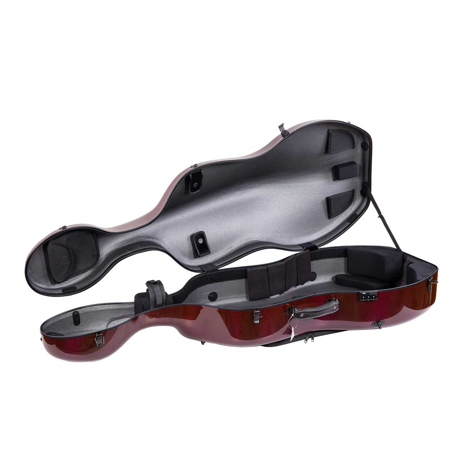 Crossrock Pink carbon fiber cello case, interior