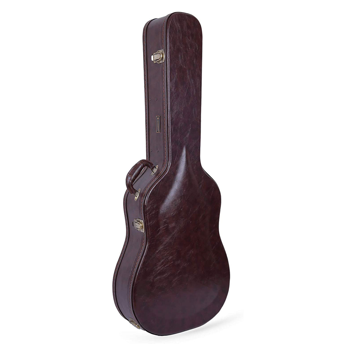 Crossrock CRW620D brown wood jumbo dreadnought guitar case, main view.