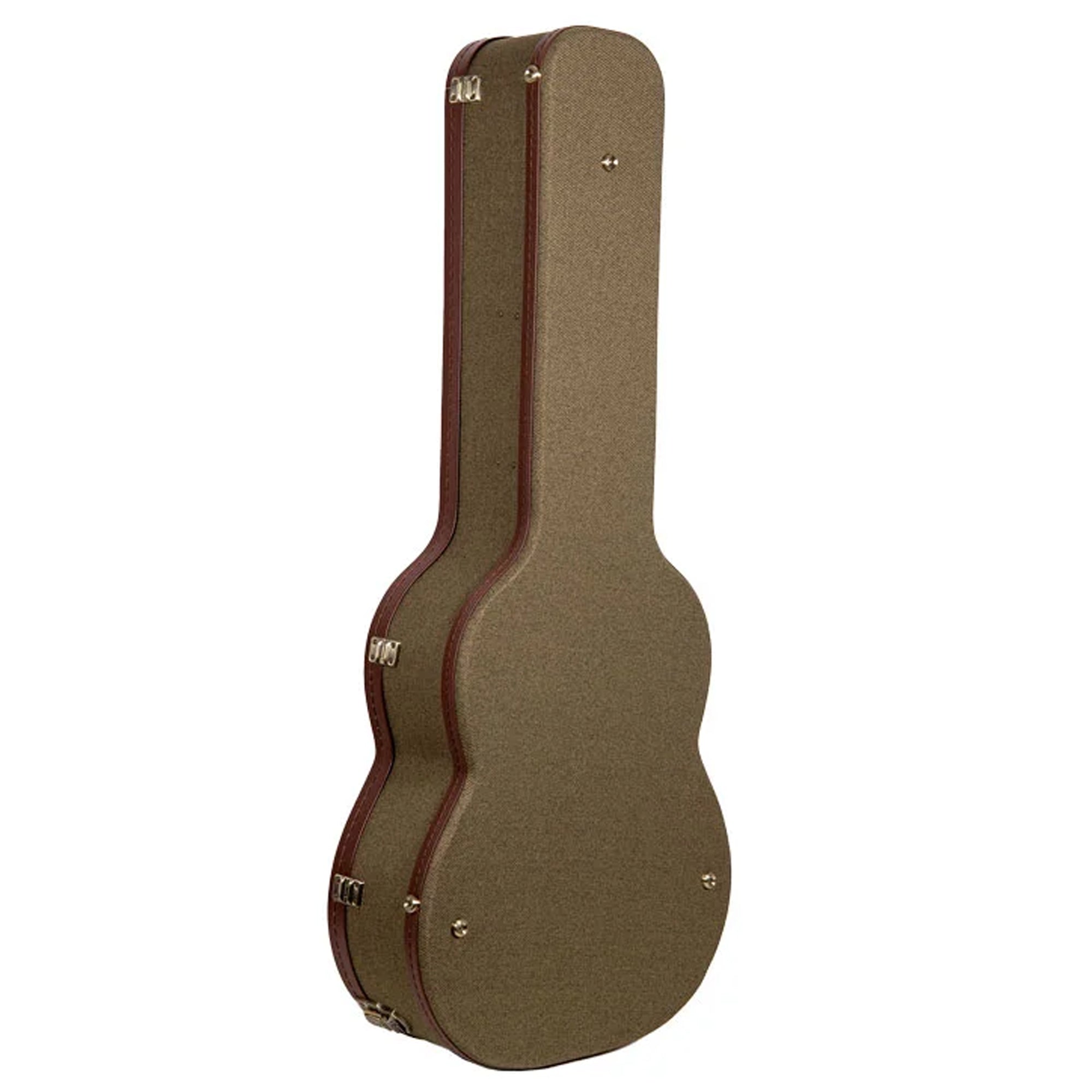 Crossrock CRW720C Vintage Wooden Classical Guitar Case - Olive-Green
