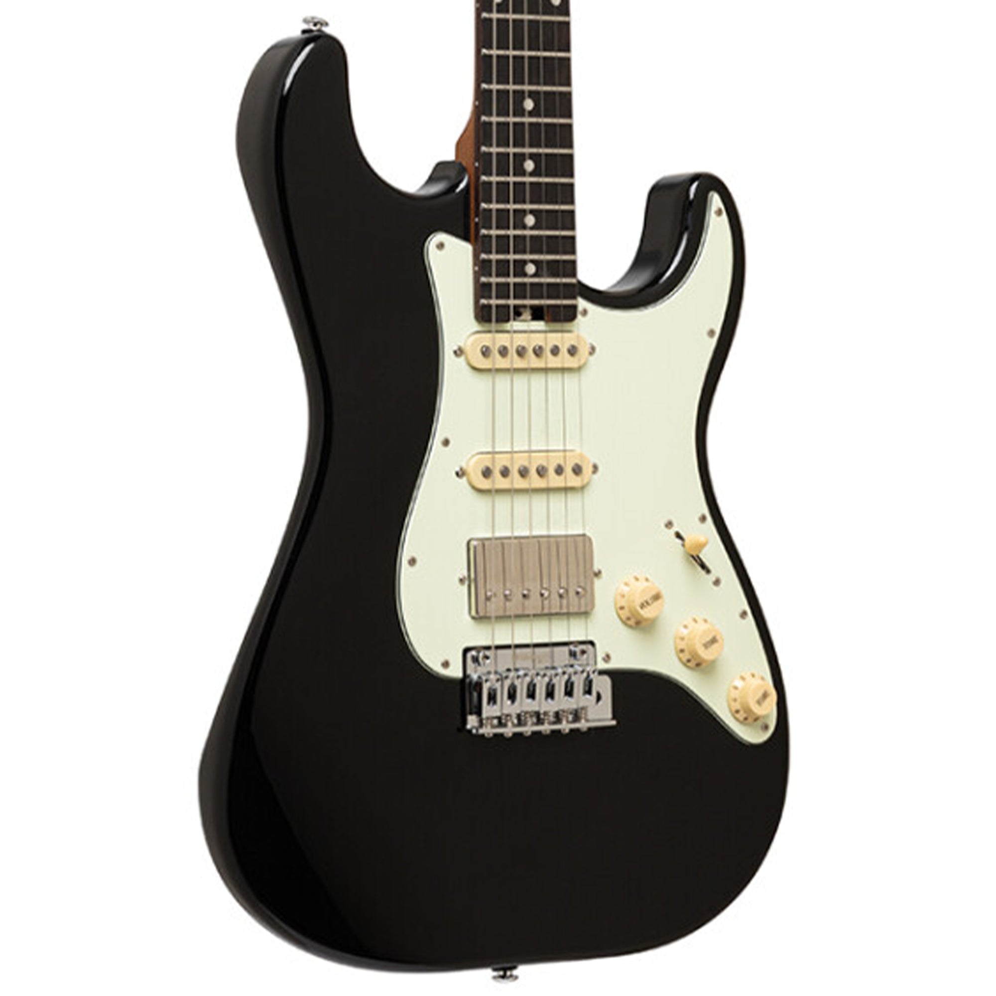 Crafter SEOUL SVVSR guitar with a white pickguard on a white background