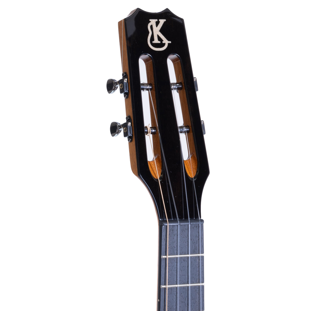 Example photo: an earlier Kanile'a Diamond super tenor, serial 29552, Cobra slotted headstock with black Gotoh Stealth tuners