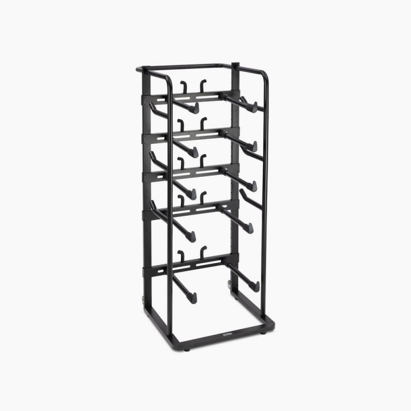 On-Stage DRS9000 black steel snare drum rack with five pairs of support arms