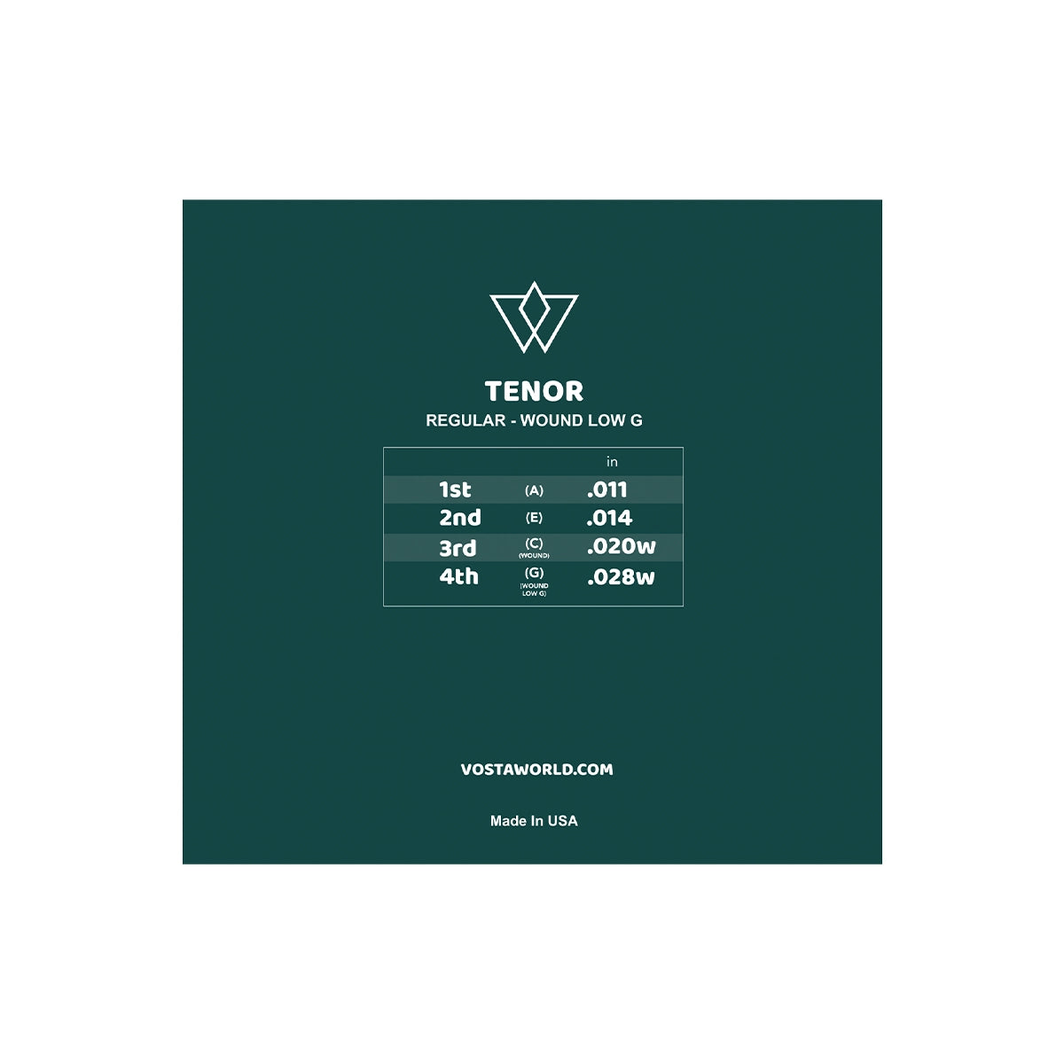 Vosta Regular Low G Electric Tenor Strings