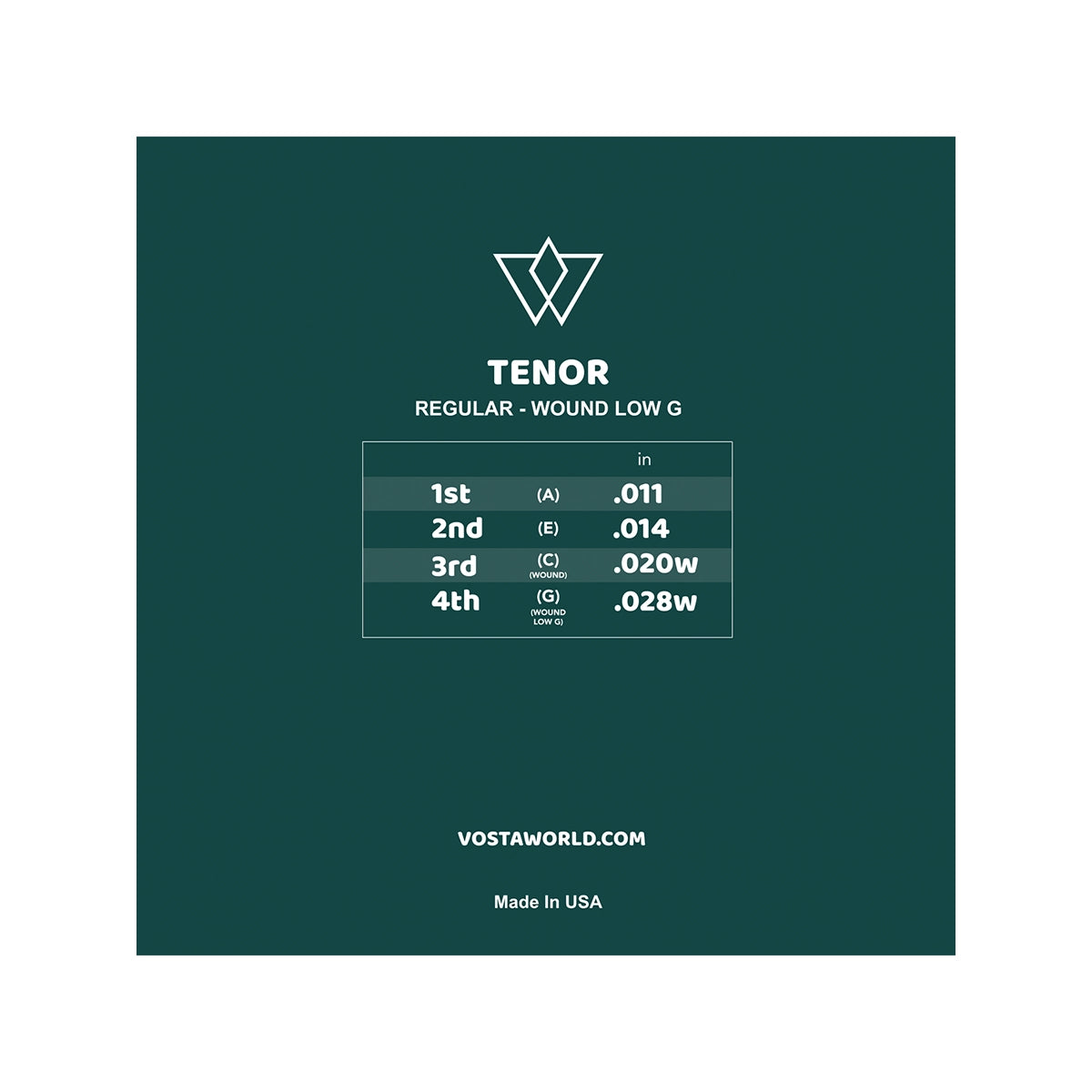 Vosta Regular Low G Electric Tenor Strings