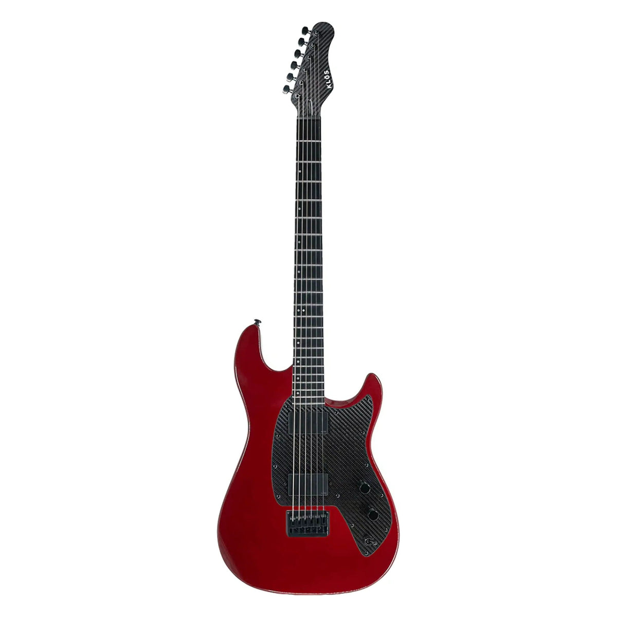 Klōs Baritone electric guitar in Red, full front view