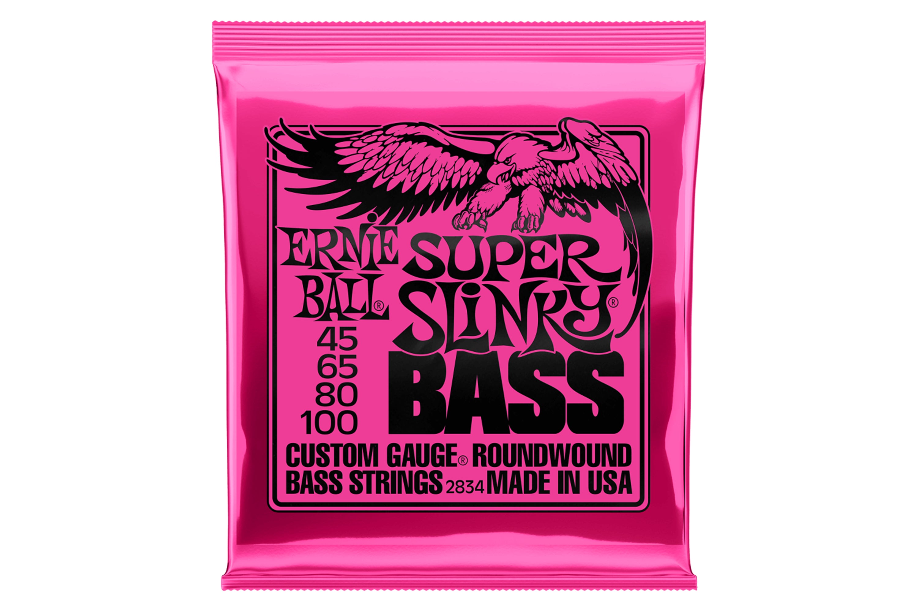 Ernie Ball Super Slinky Nickel Electric Bass Strings - 45-100 Gauge