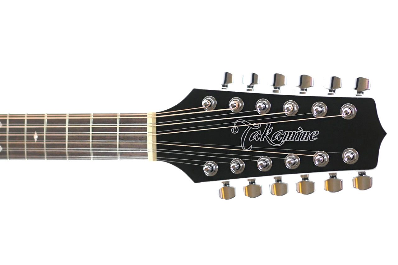 Takamine GD38CE-BLK Black 12-String Dreadnought Guitar