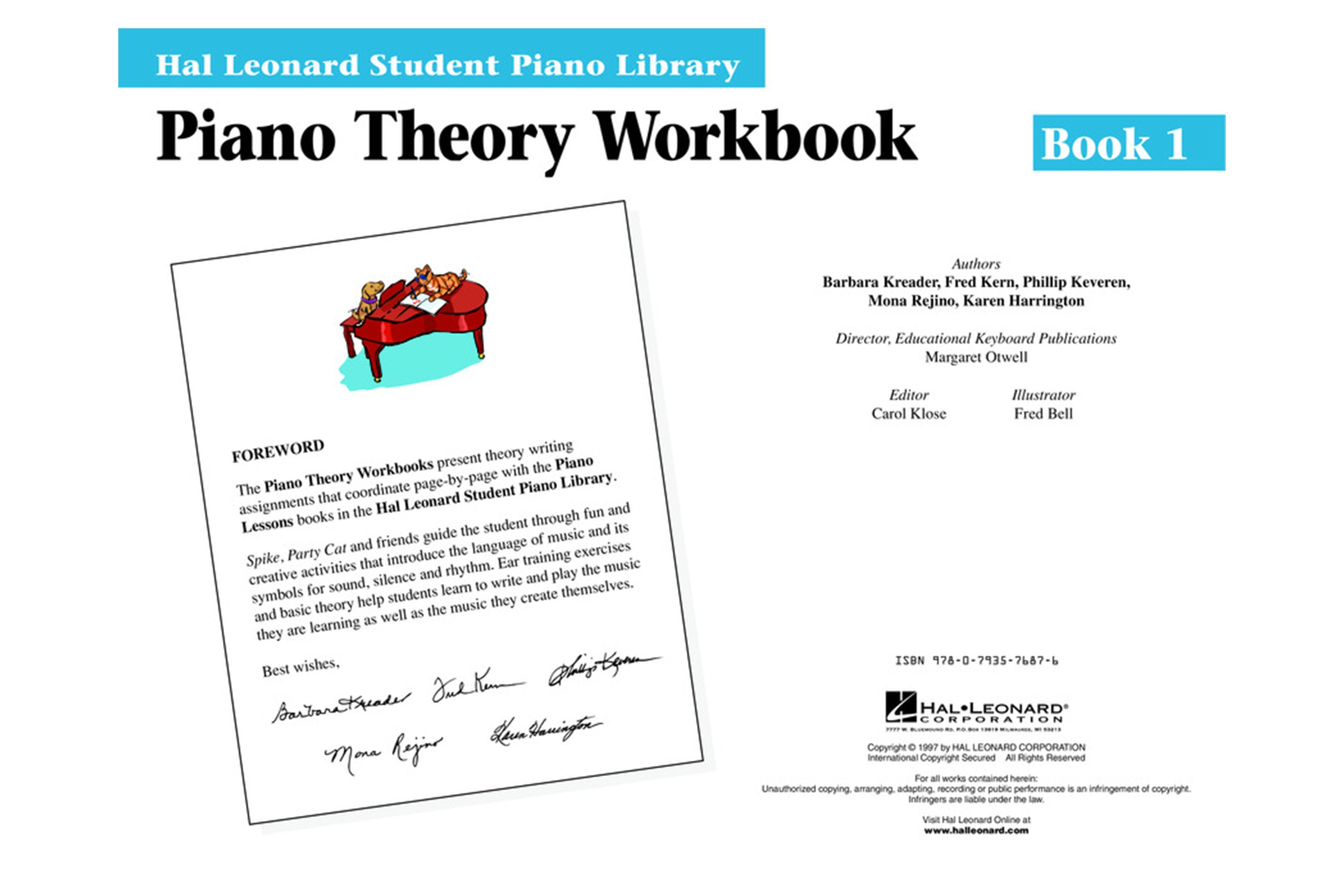 Hal Leonard Piano Theory Workbook 1