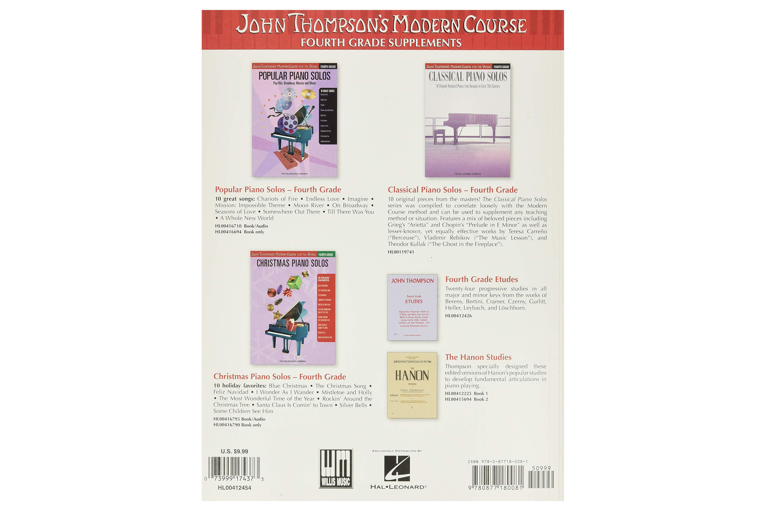 John Thompson's Modern Course For The Piano - Fourth Grade (Book Only)