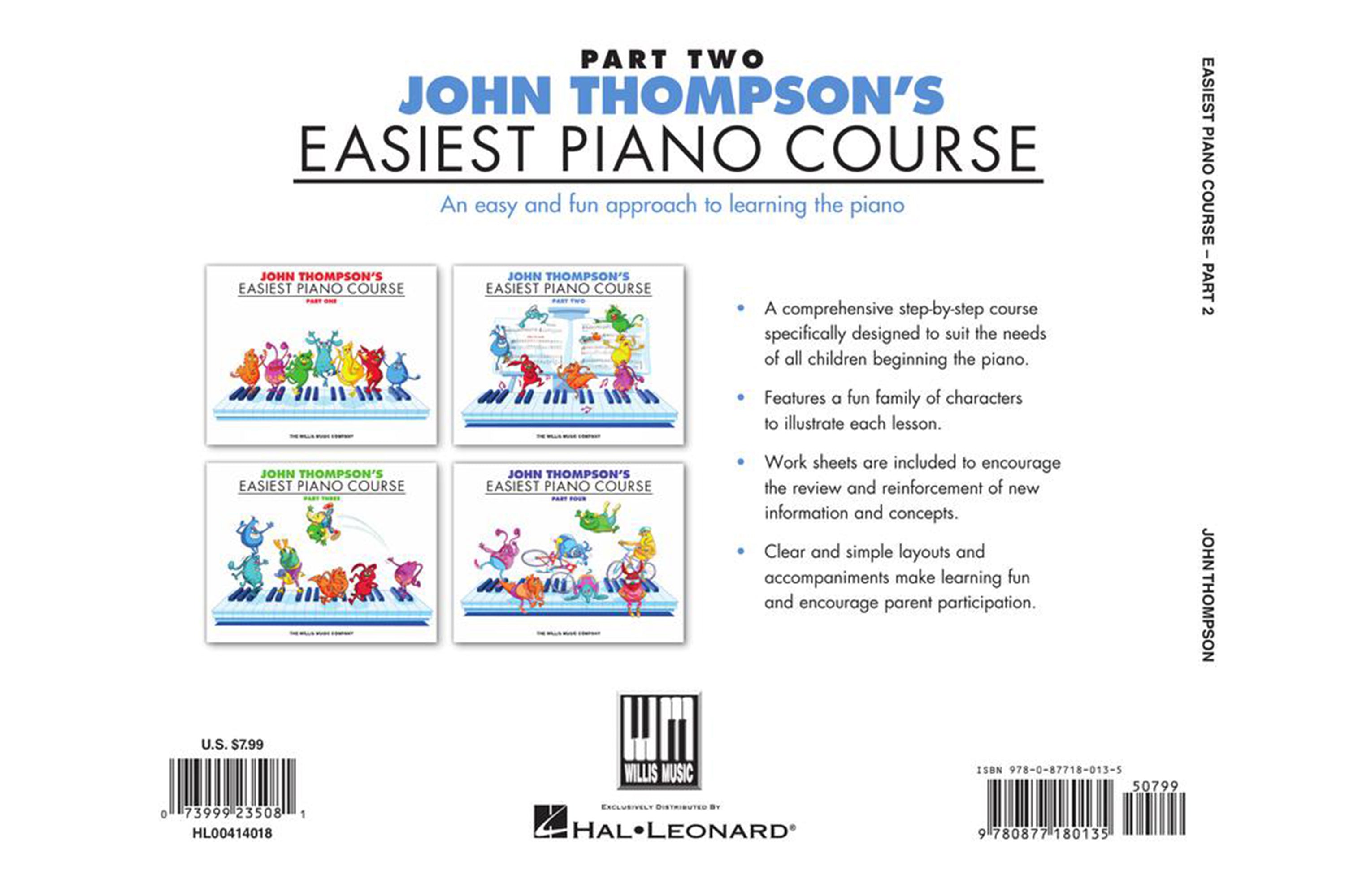 John Thompson's Easiest Piano Course - Part 2 – Book Only