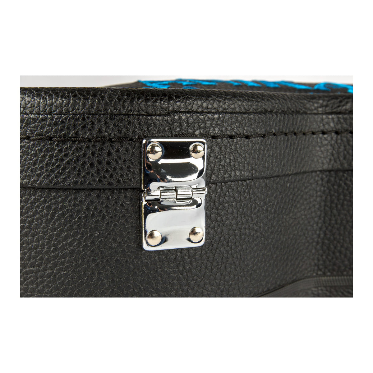 Lanikai HWC-C Concert Ukulele Hardshell Wood Case, close-up of the chrome latch hardware