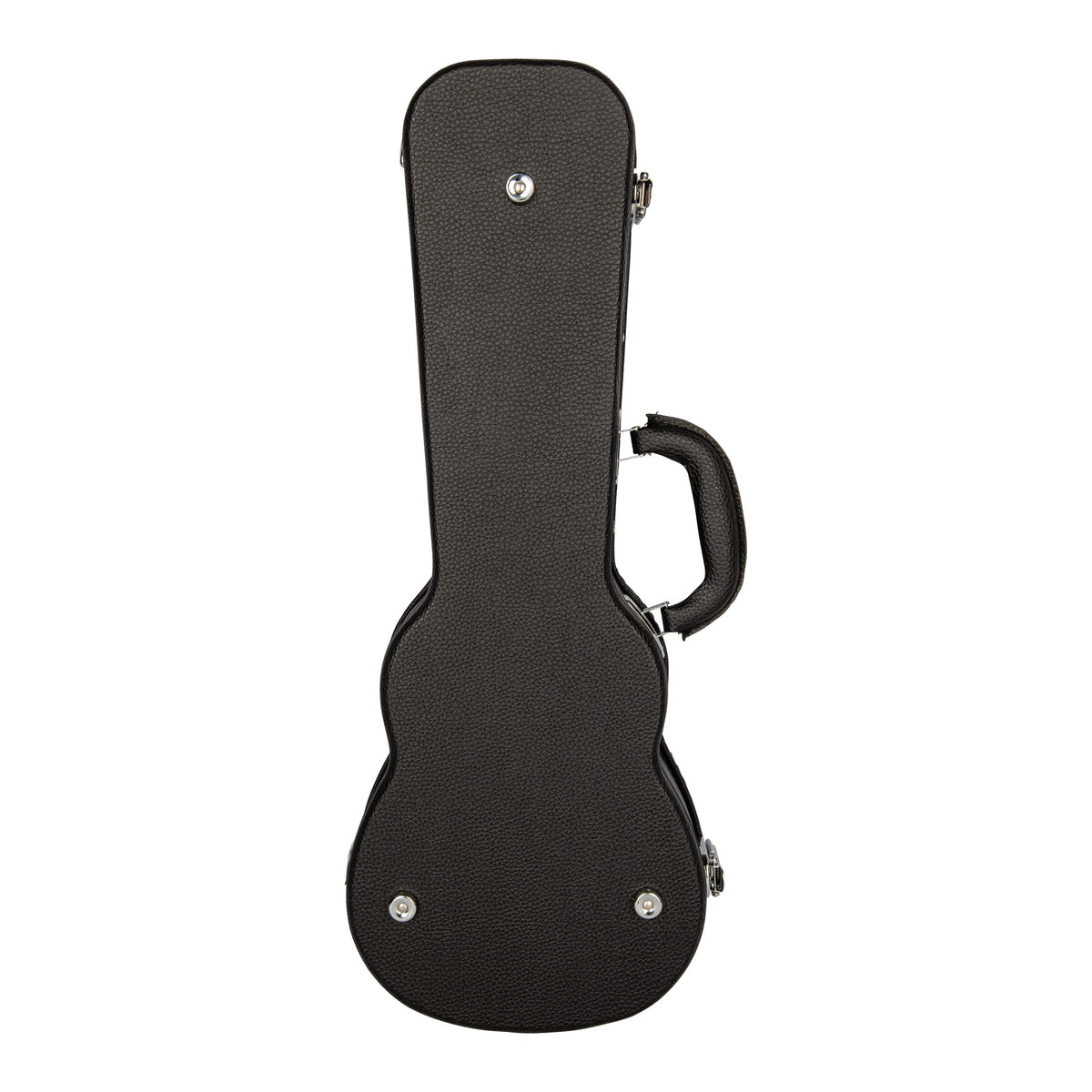 Lanikai HWC-S Soprano Ukulele Hardshell Wood Case, back view of the black wood shell