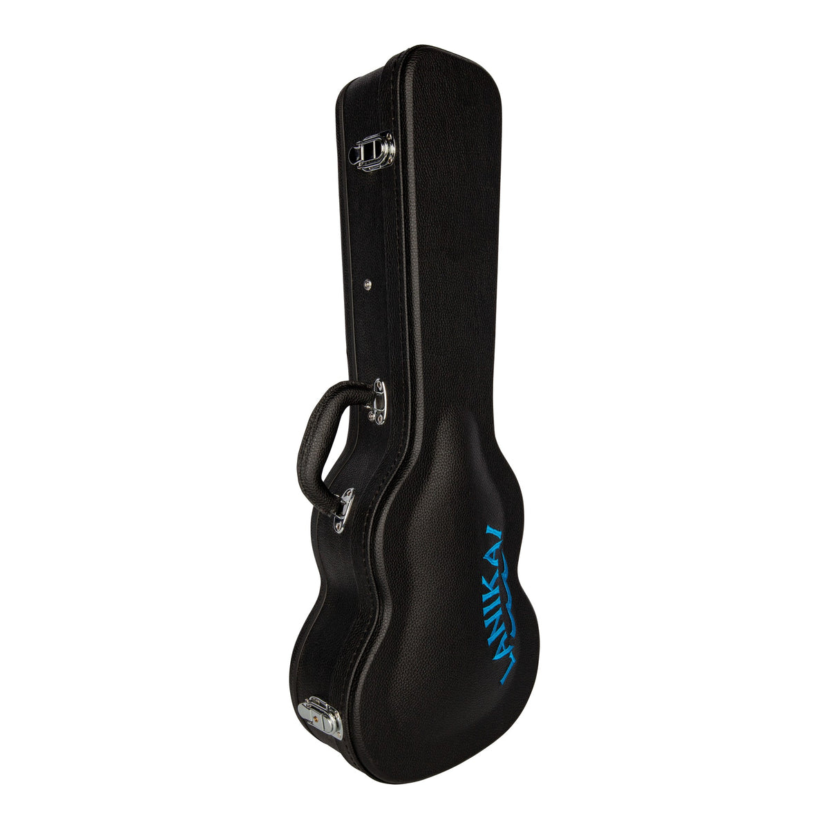 Lanikai HWC-T Tenor Ukulele Hardshell Wood Case, side view showing the arched top
