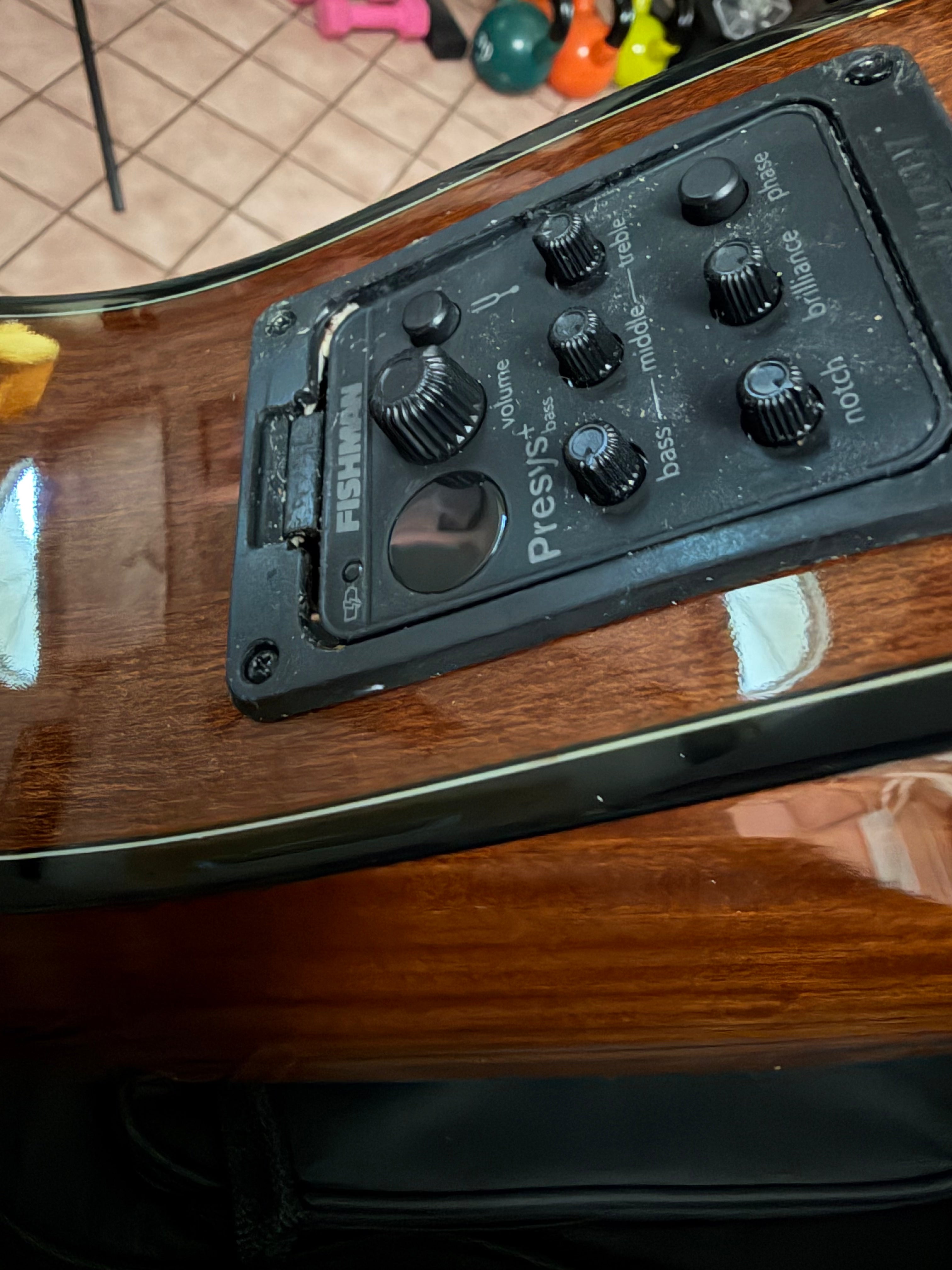 Ohana OBU-22 Rhythm Line Acoustic Electric Bass - Blem