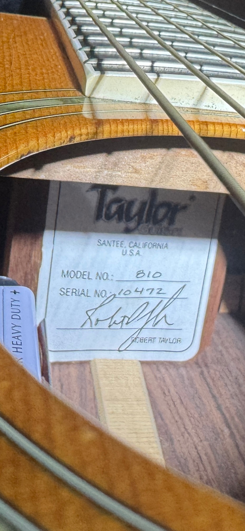 1990 Taylor 810 Solid Spruce Top Acoustic-Electric Guitar - Pre-Owned