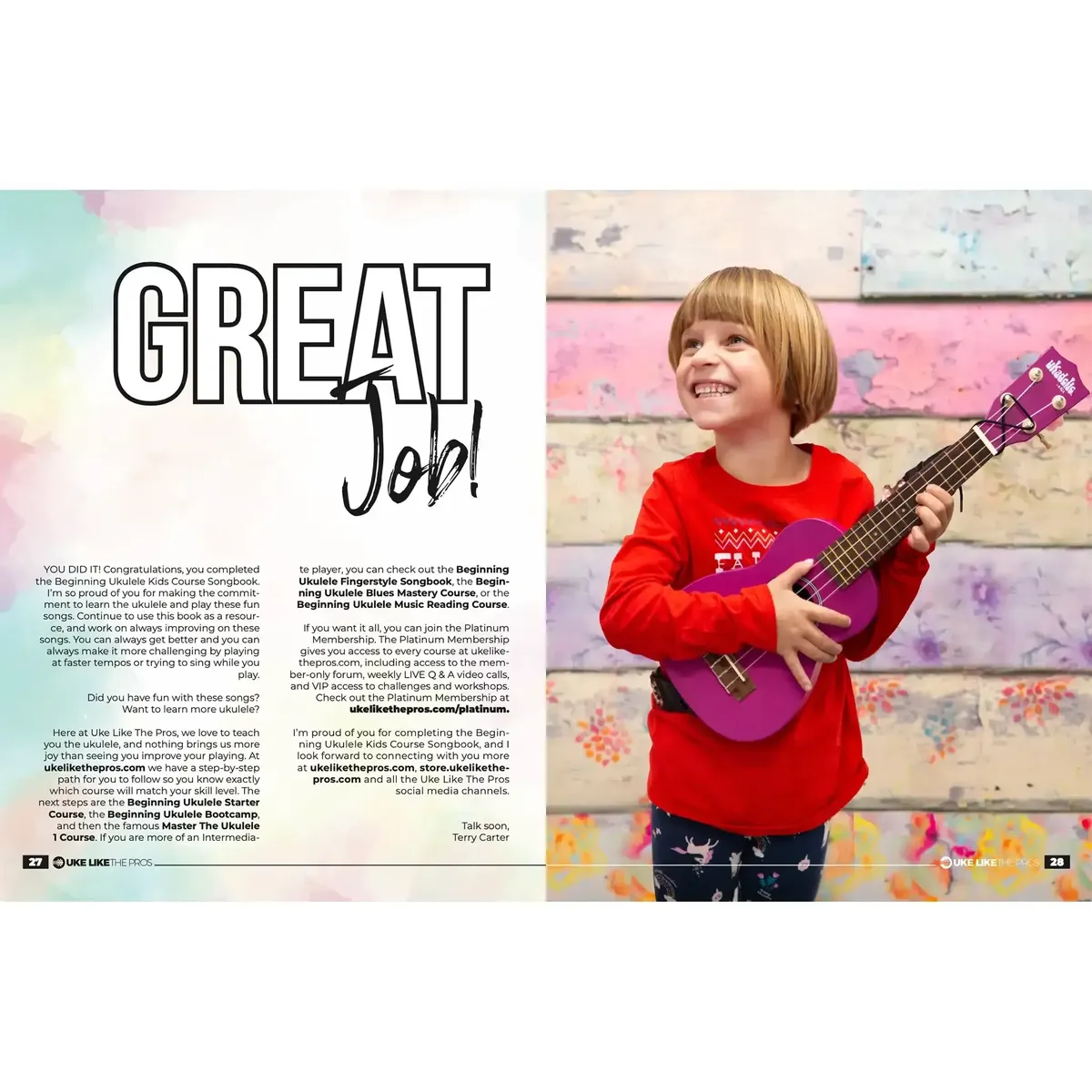 INSTOCK_BeginningKidsCourseSongbookbyTerryCarter-greatjob | Terry Carter Music Store