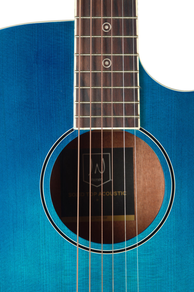 J.N Guitars Spruce Blueburst Acoustic Electric Guitar