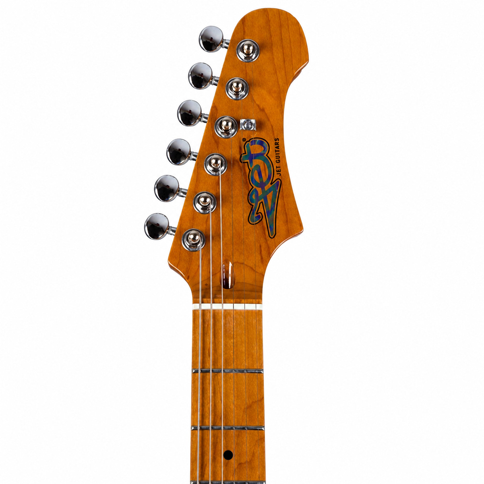 headstock and tuners of guitar