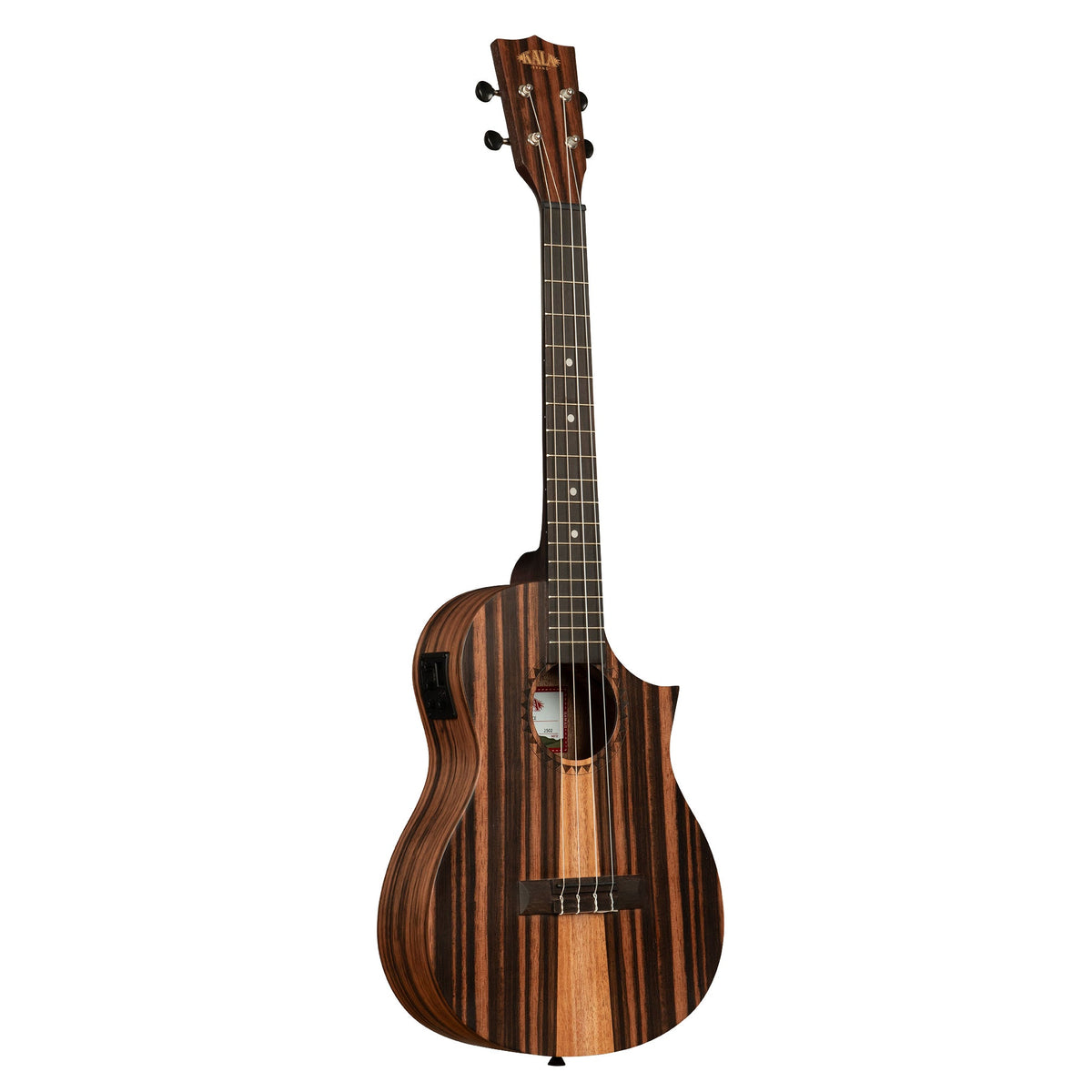 Kala KA-AM-B-CE turned to the left, showing the Kala Active EQ on the upper side