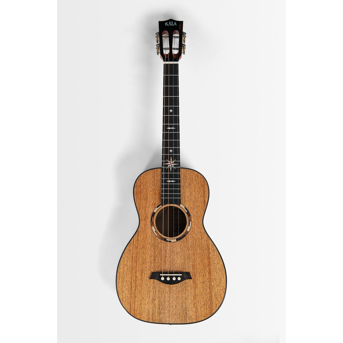 Full front view of the Kala KA-WP-MNG-GB-E Waypoint grand baritone ukulele