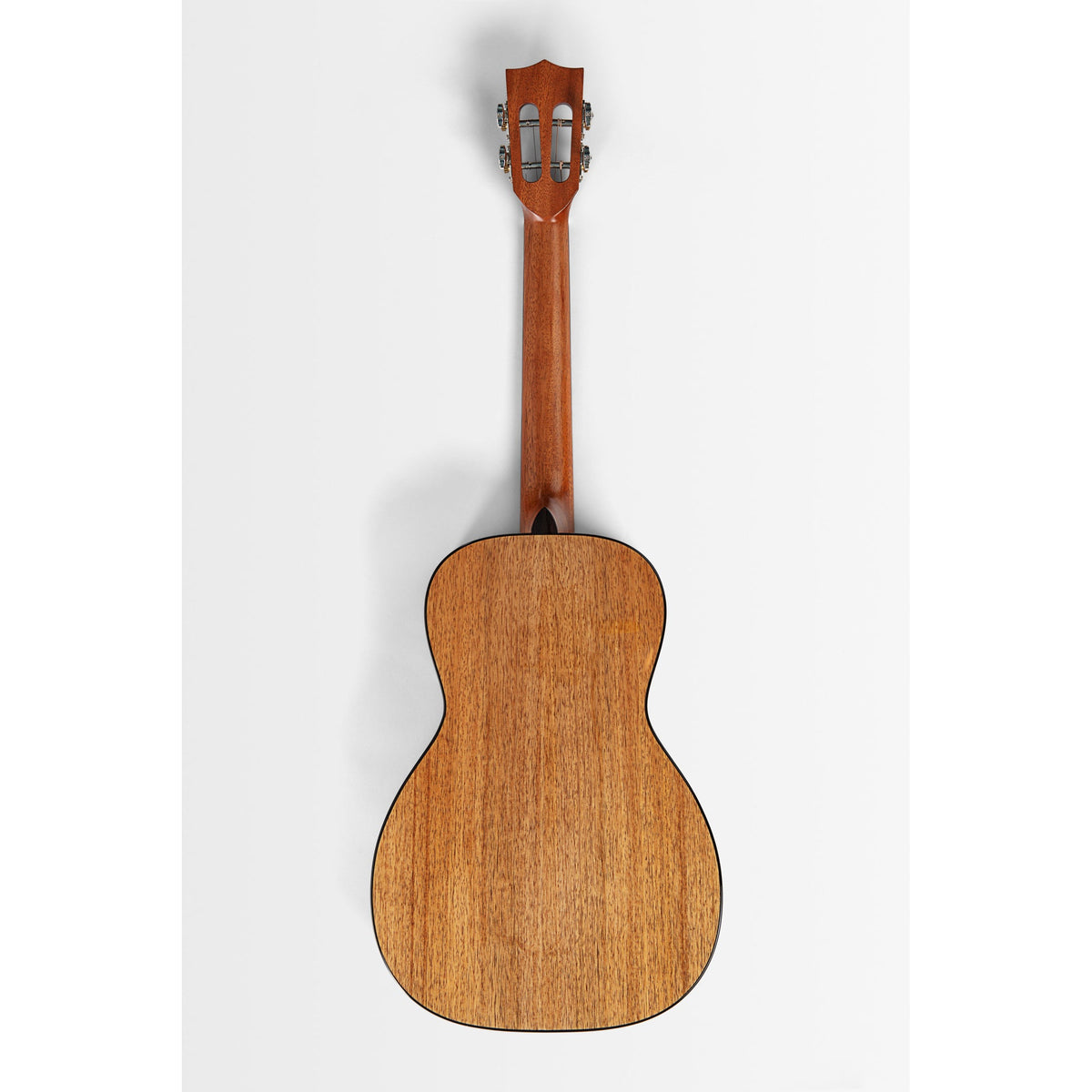 Back of the Kala KA-WP-MNG-GB-E showing the solid mango back and mahogany neck