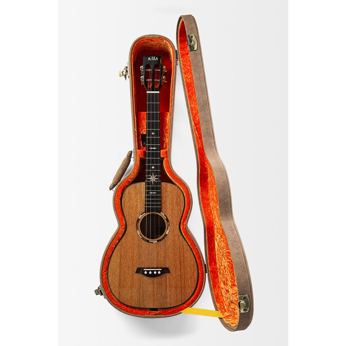 Kala KA-WP-MNG-GB-E standing beside its hardcase