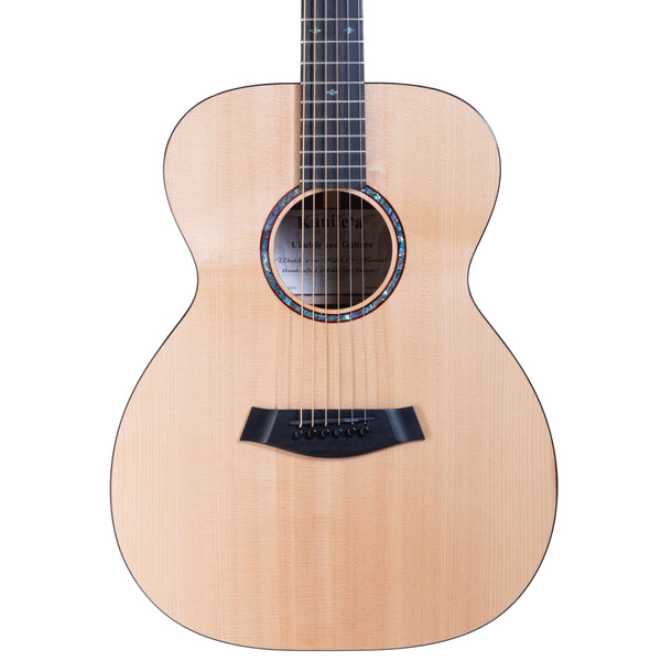 Example photo: an earlier Kanile'a KSG-2 Pro, serial G0025, body front with Sitka spruce top and abalone rosette