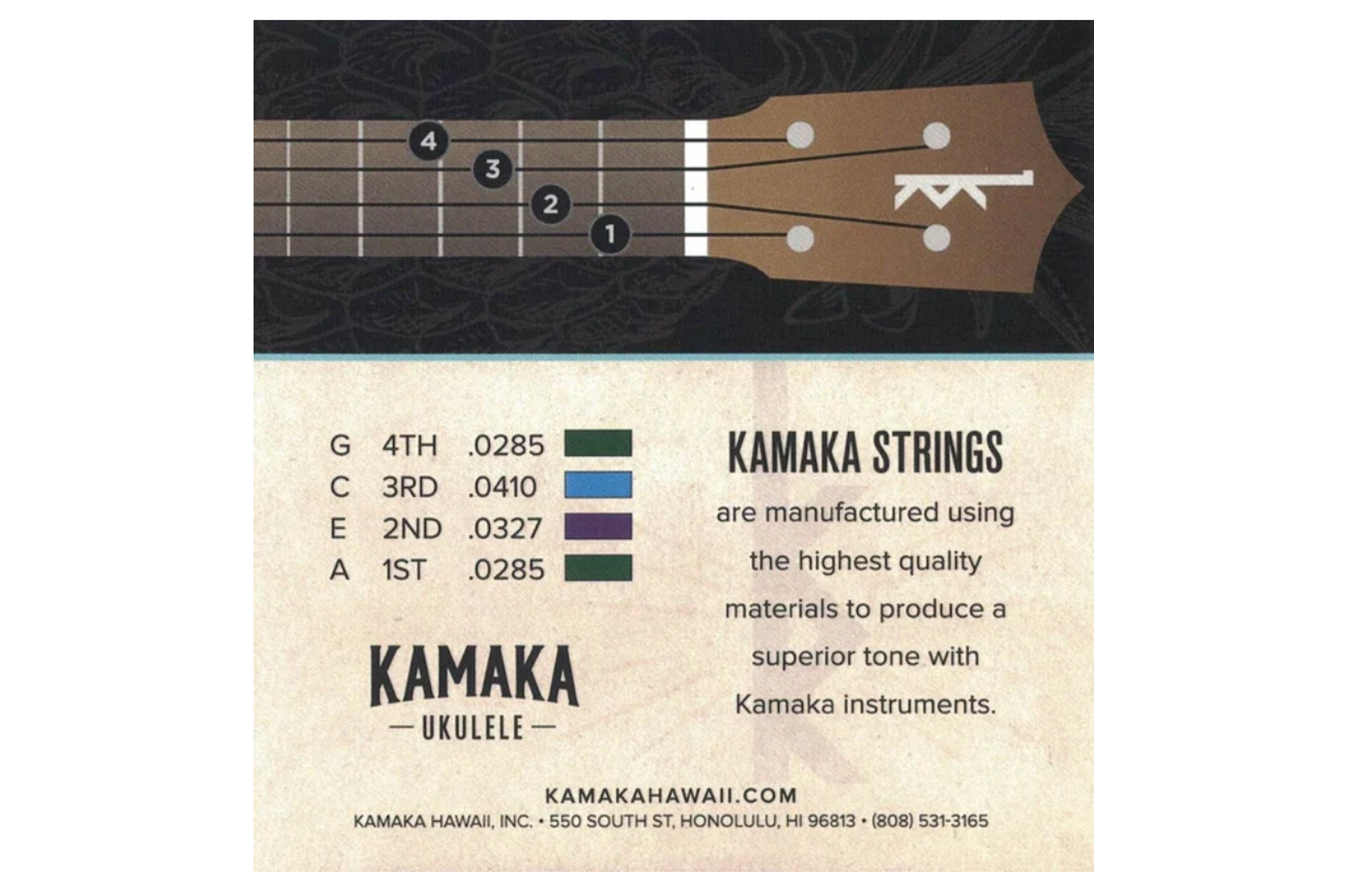 Kamaka S-3G Tenor Strings G-C-E-A - LOW G