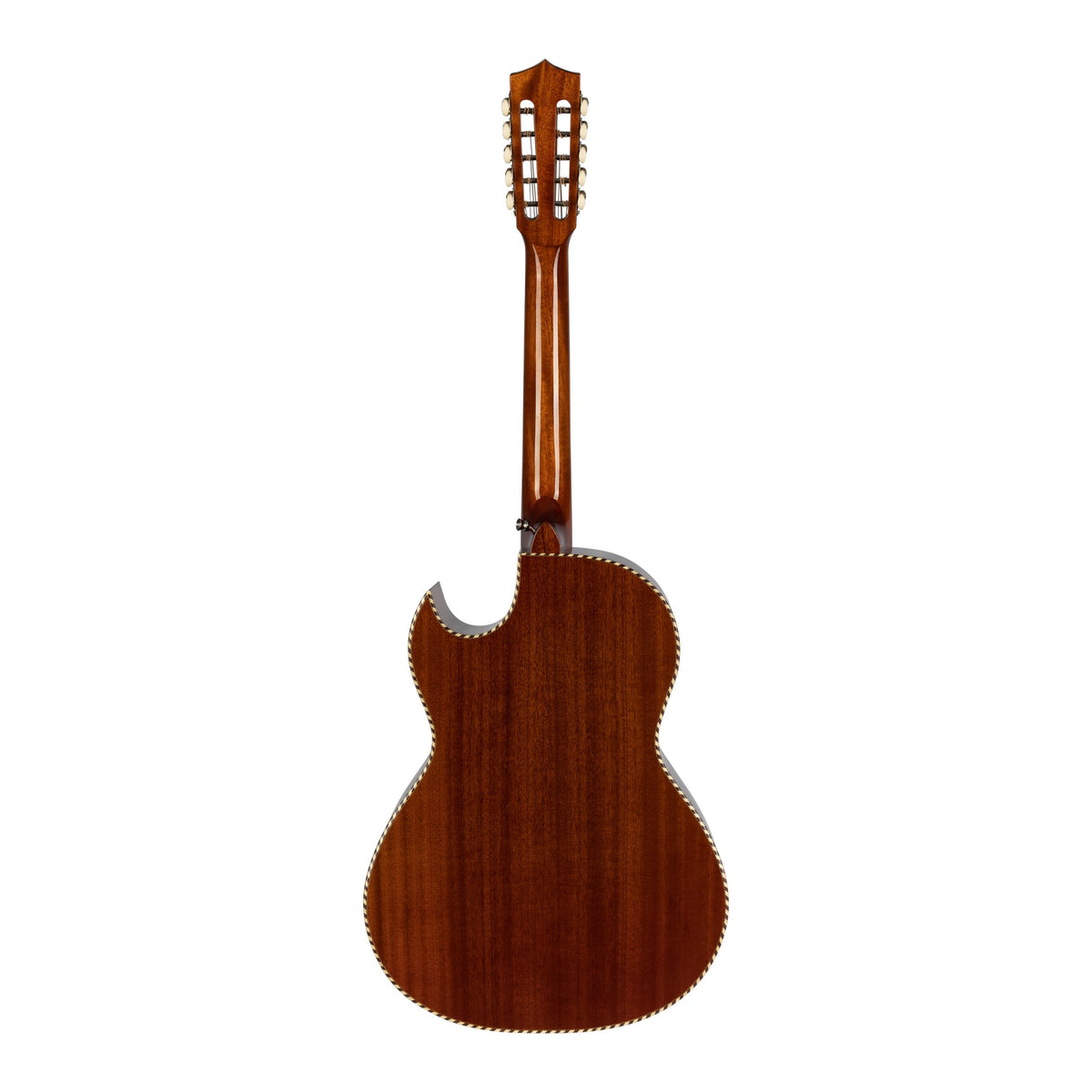 H. Jimenez LBQ2 El Músico Cutaway Bajo Quinto, full back view from headstock to end