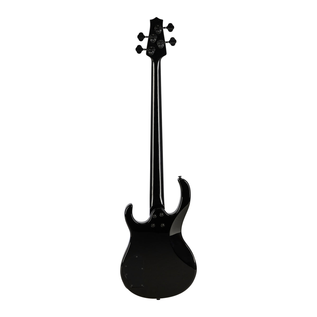 H. Jimenez LBS4-BK Camaleón 4-String Electric Bass Guitar - Black, full back view from headstock to end