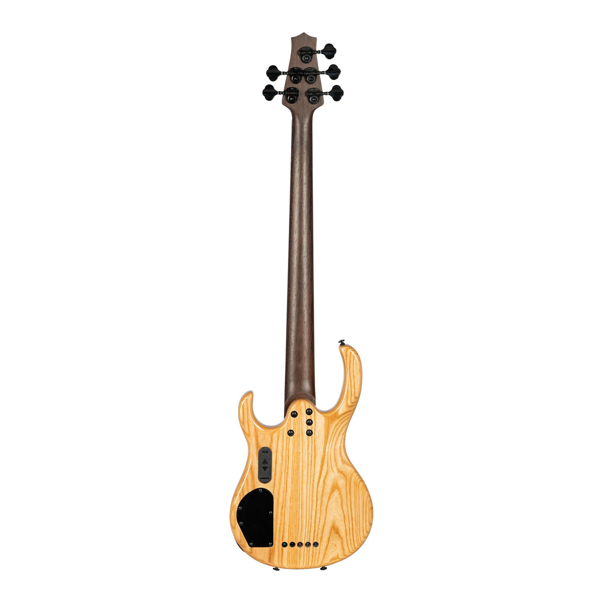 H. Jimenez LBS5-WT Camaleón 5-String Electric Bass Guitar - Natural Walnut Top, full back view from headstock to end