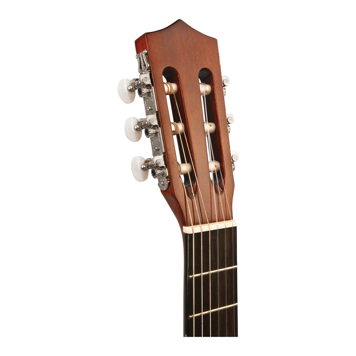 H. Jimenez LG1 Voz Fuerte Full Size Nylon String Guitar, headstock front with tuners