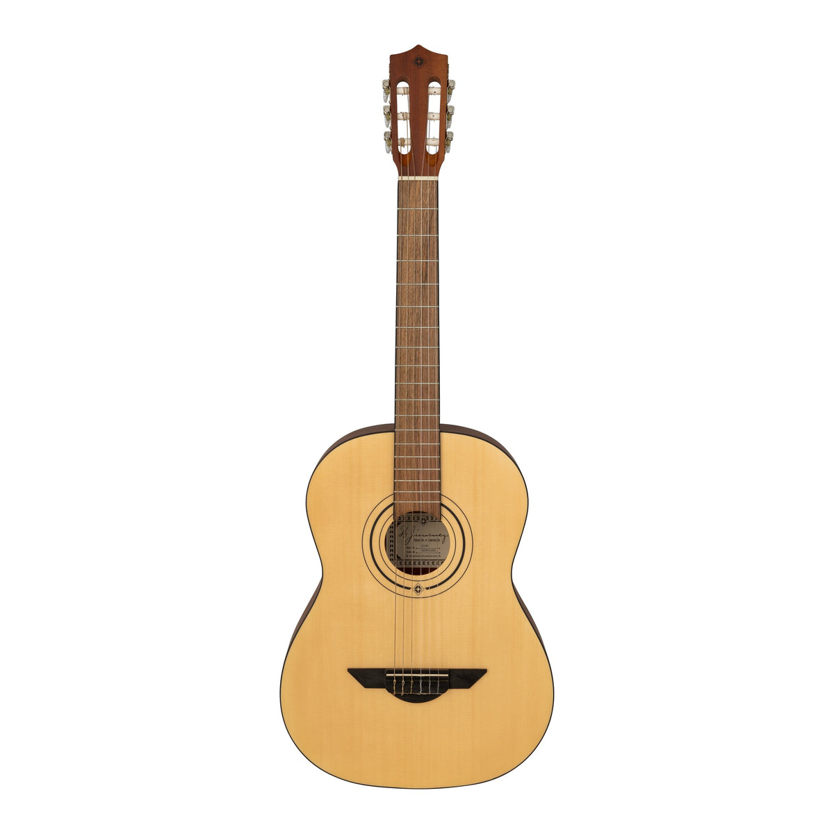 H. Jimenez LG100 Educativo Full Size Nylon String Guitar, full front view from headstock to end