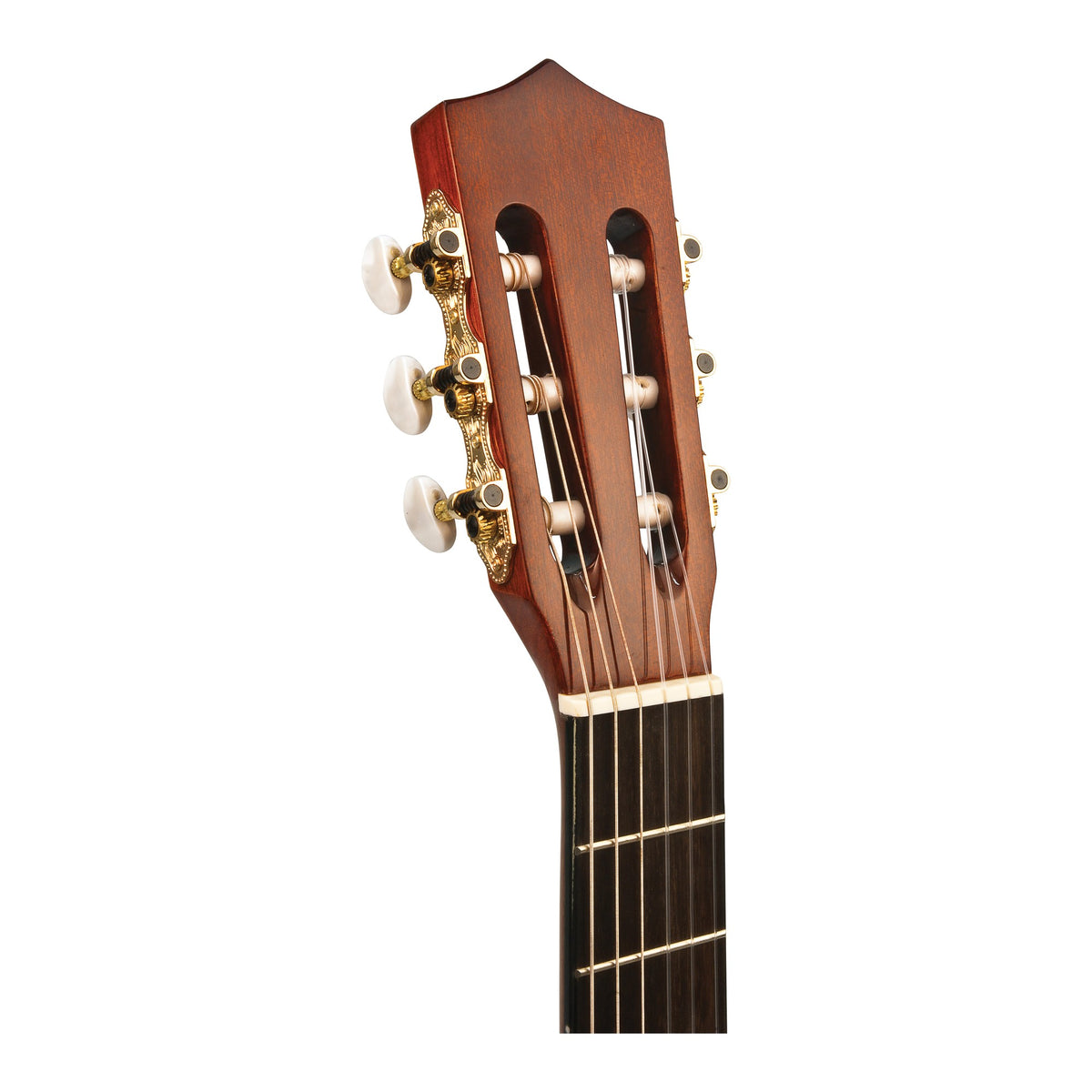 H. Jimenez LG2 El Artista Full Size Nylon String Guitar, headstock front with tuners