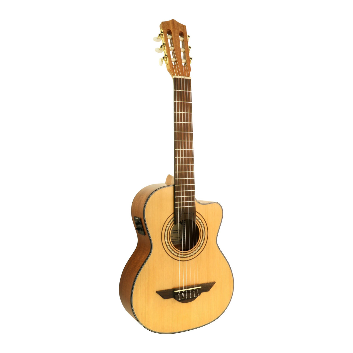 H. Jimenez LG3CE El Maestro Cutaway Nylon String Acoustic Electric Guitar, full front view from headstock to end