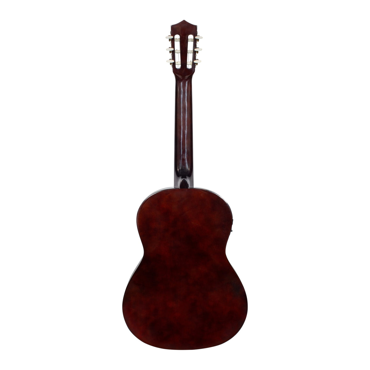 H. Jimenez LGR100NE Ranchero Series Full Size Nylon String Guitar with Pickup, full back view from headstock to end