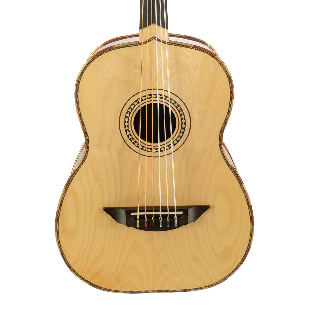H. Jimenez LGTN2 Student Guitarrón, front of the body with the lower fretboard