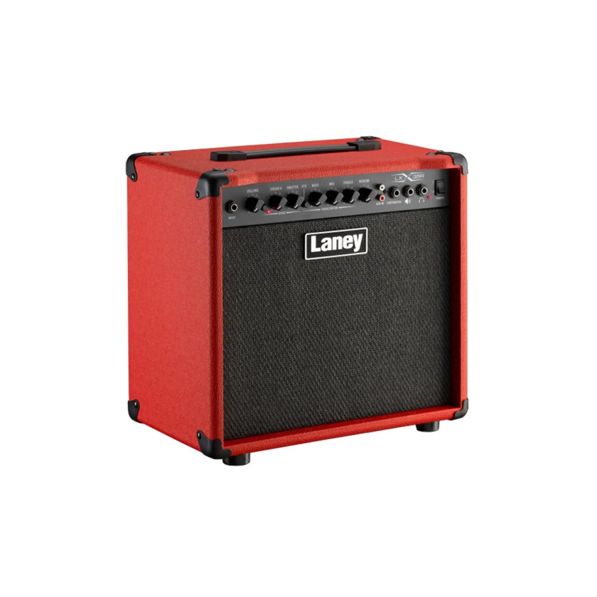 Laney LX35R-RED 35W combo amp, angled view from the left