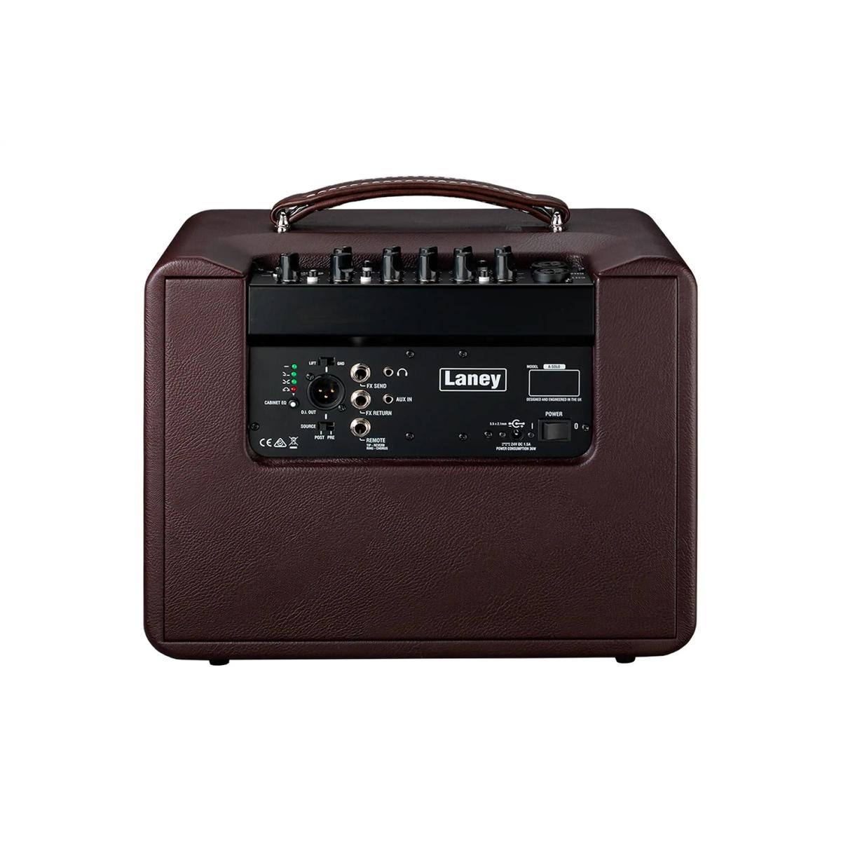 Laney A-Solo 60W acoustic guitar amplifier, rear control panel