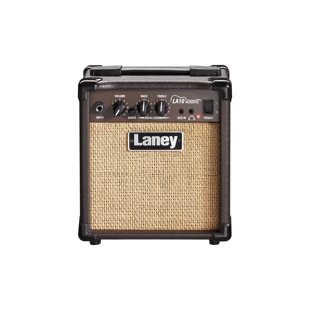 Laney LA10 10W acoustic guitar combo amp, front with Laney badge