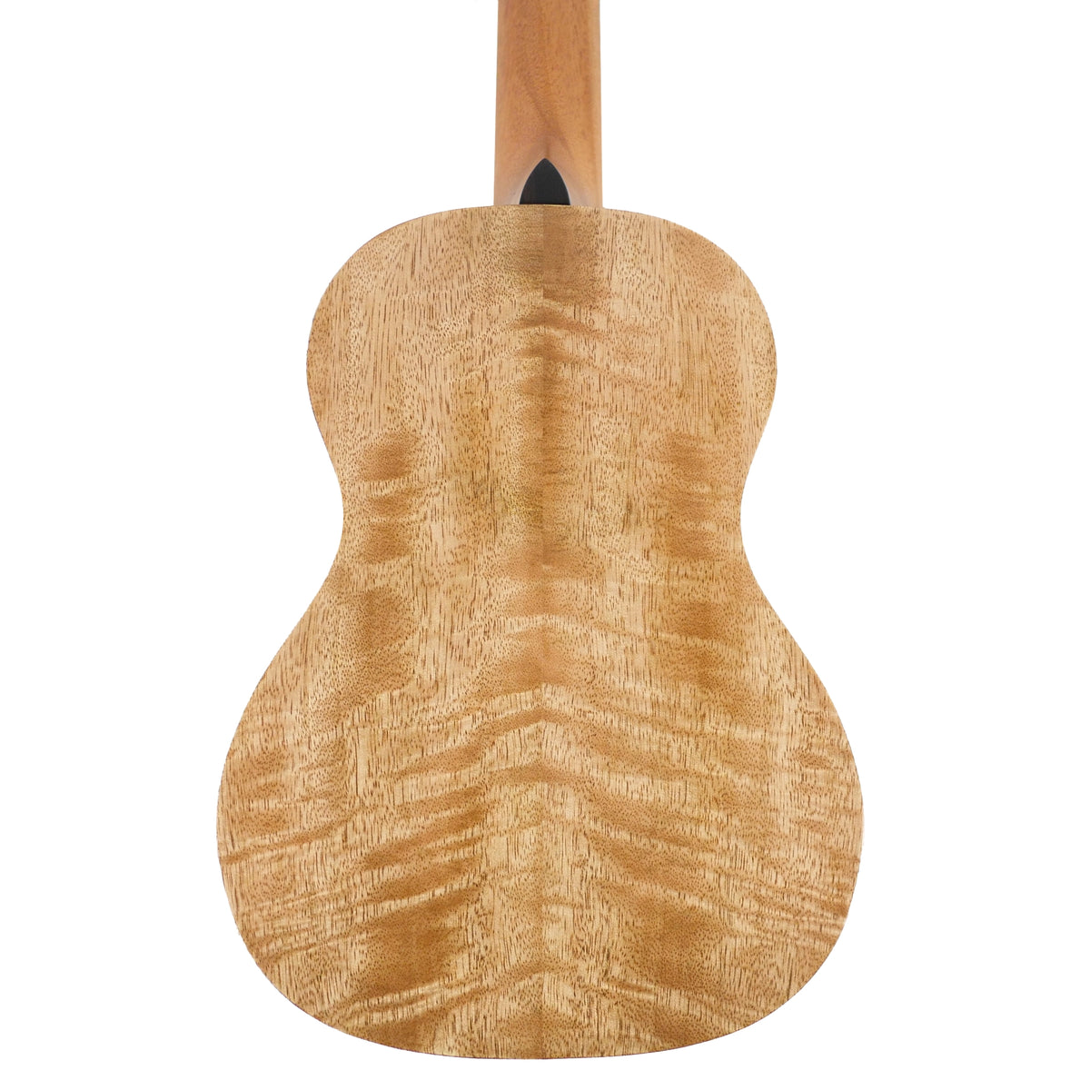 Rear body view showcases the solid mango back with its distinctive natural grain and gloss finish.