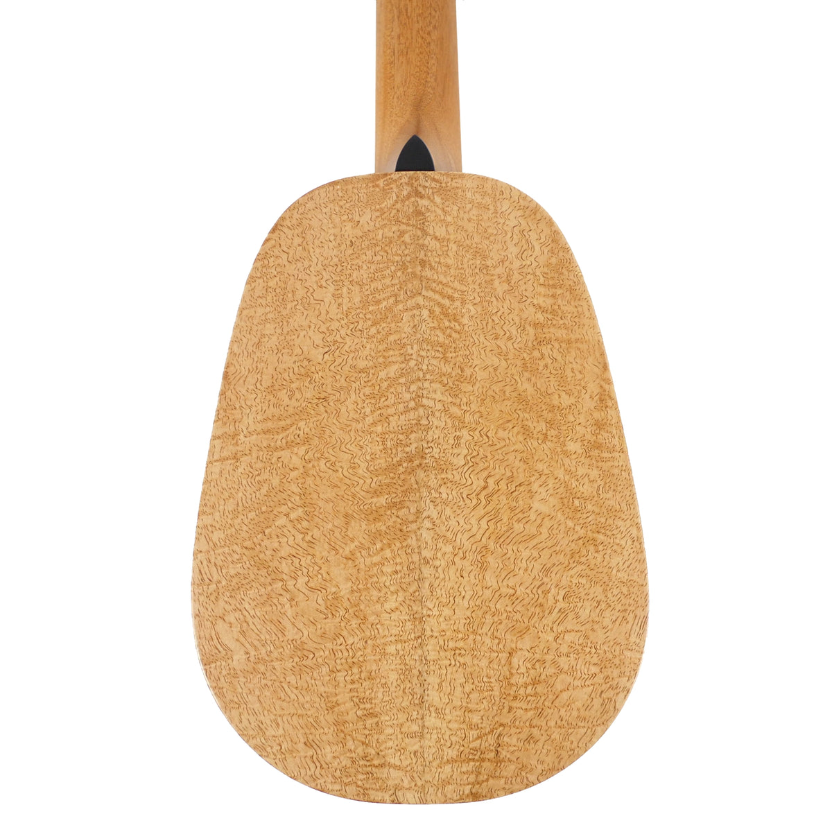 Rear body view showcases the solid mango back with its distinctive natural grain and gloss finish.