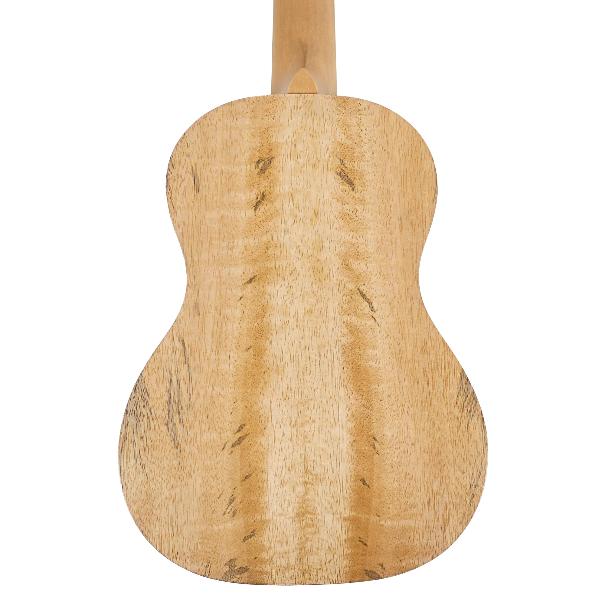 Rear view of the PONO MGT-K tenor ukulele showing its solid mango back and natural satin finish.