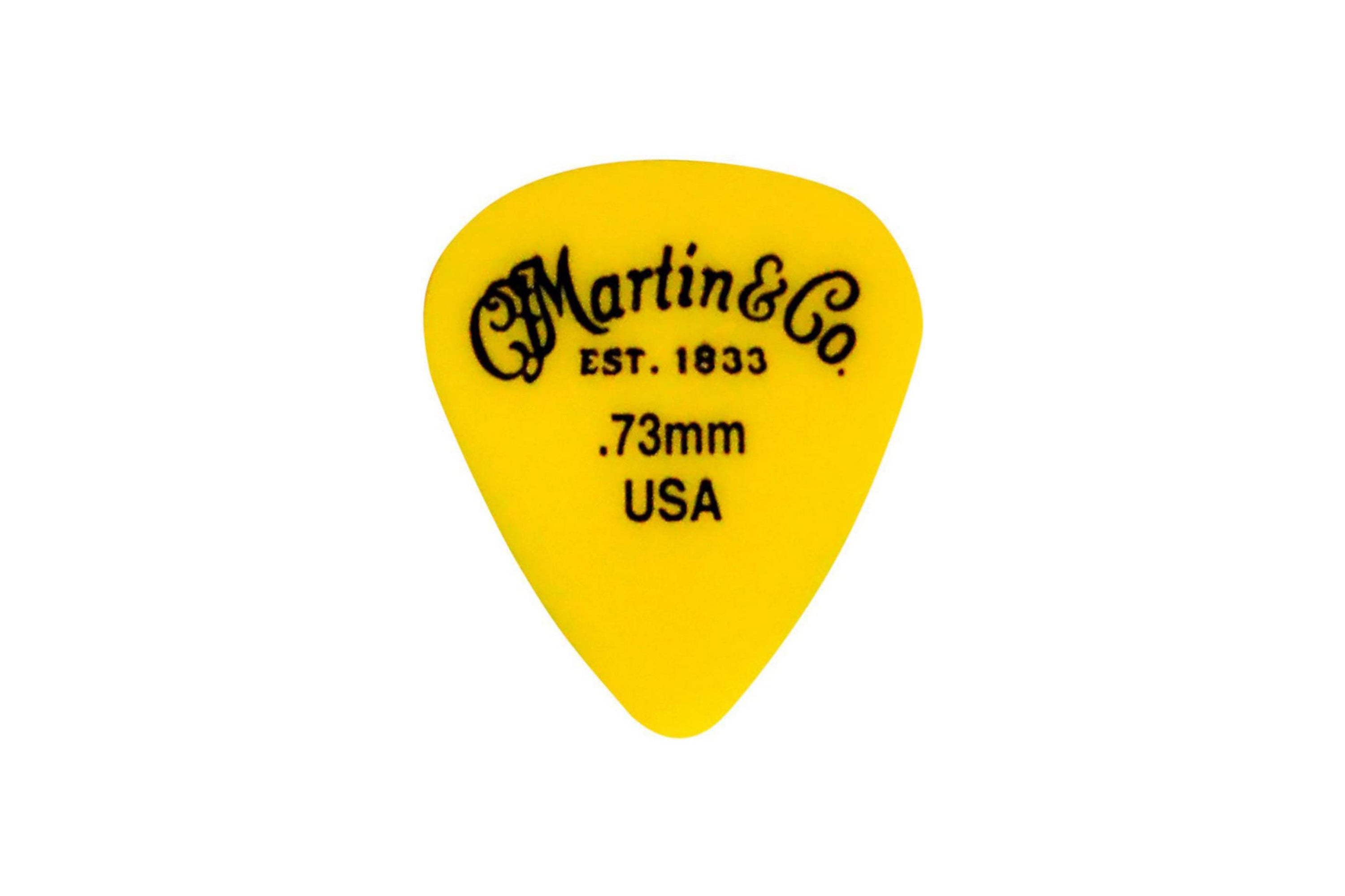 Martin Standard Delrin #5 Guitar Pick - Yellow 0.73mm 72 Pack