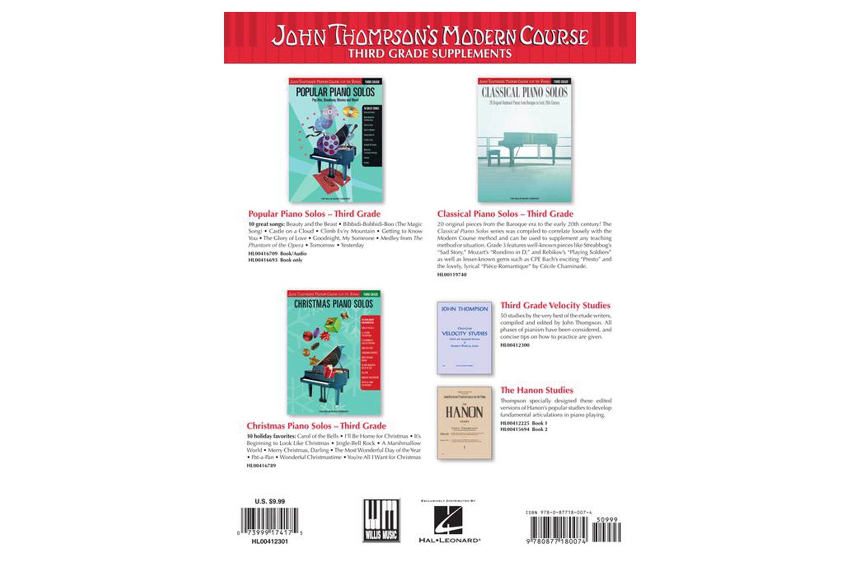 John Thompson's Modern Course For The Piano - Third Grade (Book Only)